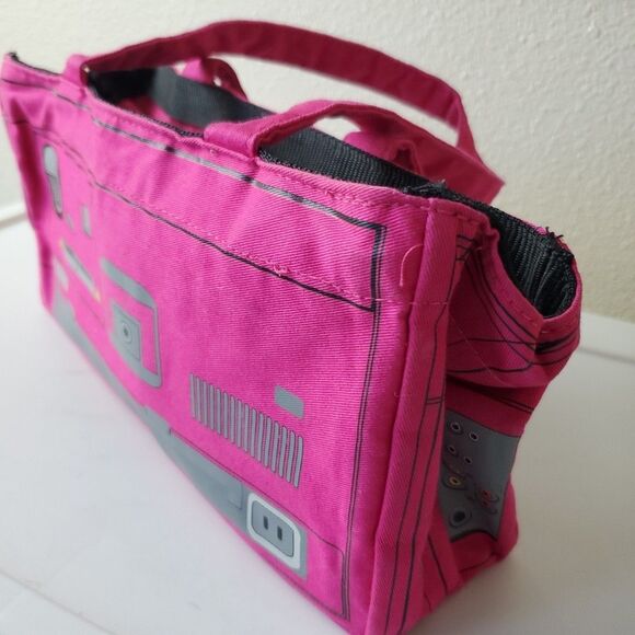 Vintage III Parcel Boombox Speaker Handbag Audio Shoulder Tote Bag Y2K Pink - Picture 8 of 16